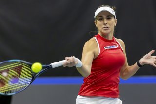 Belinda Bencic a fait honneur à son statut de leader de l'équipe de Suisse pour son retour en Billie Jean King Cup. KEYSTONE/SALVATORE DI NOLFI